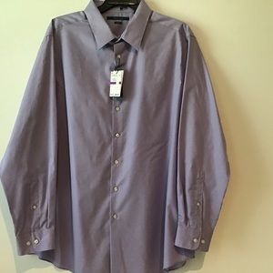 Perry Ellis Dress Shirt 2X Purple Daybreak Non-Iron NWT $64.50